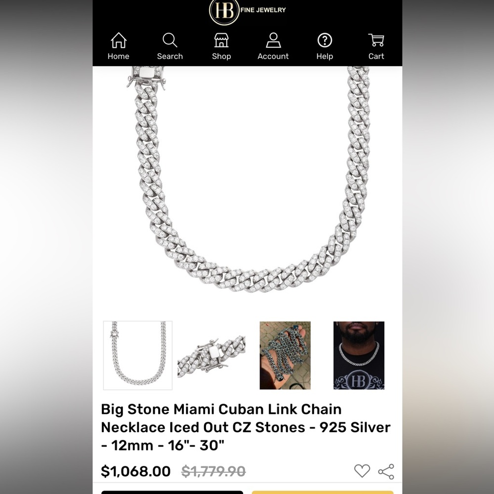 Big Stone Miami Cuban Link Chain